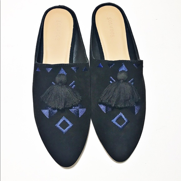 Soludos Shoes - Soludos Palazzo Loafer Mule Black 9.5